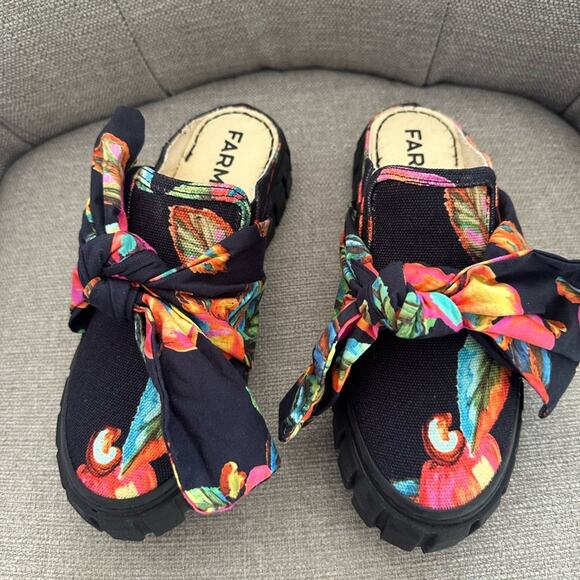 NWOT: Farm Rio Cashew Platform Mule - Picture 4 of 7